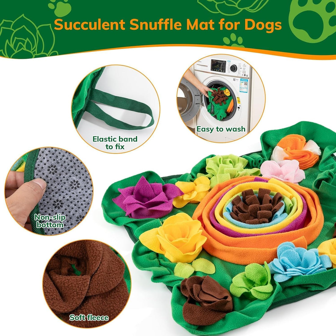 PUHOHUN Snuffle Mat for Dogs -Interactive Dog Toys to Keep Them Busy