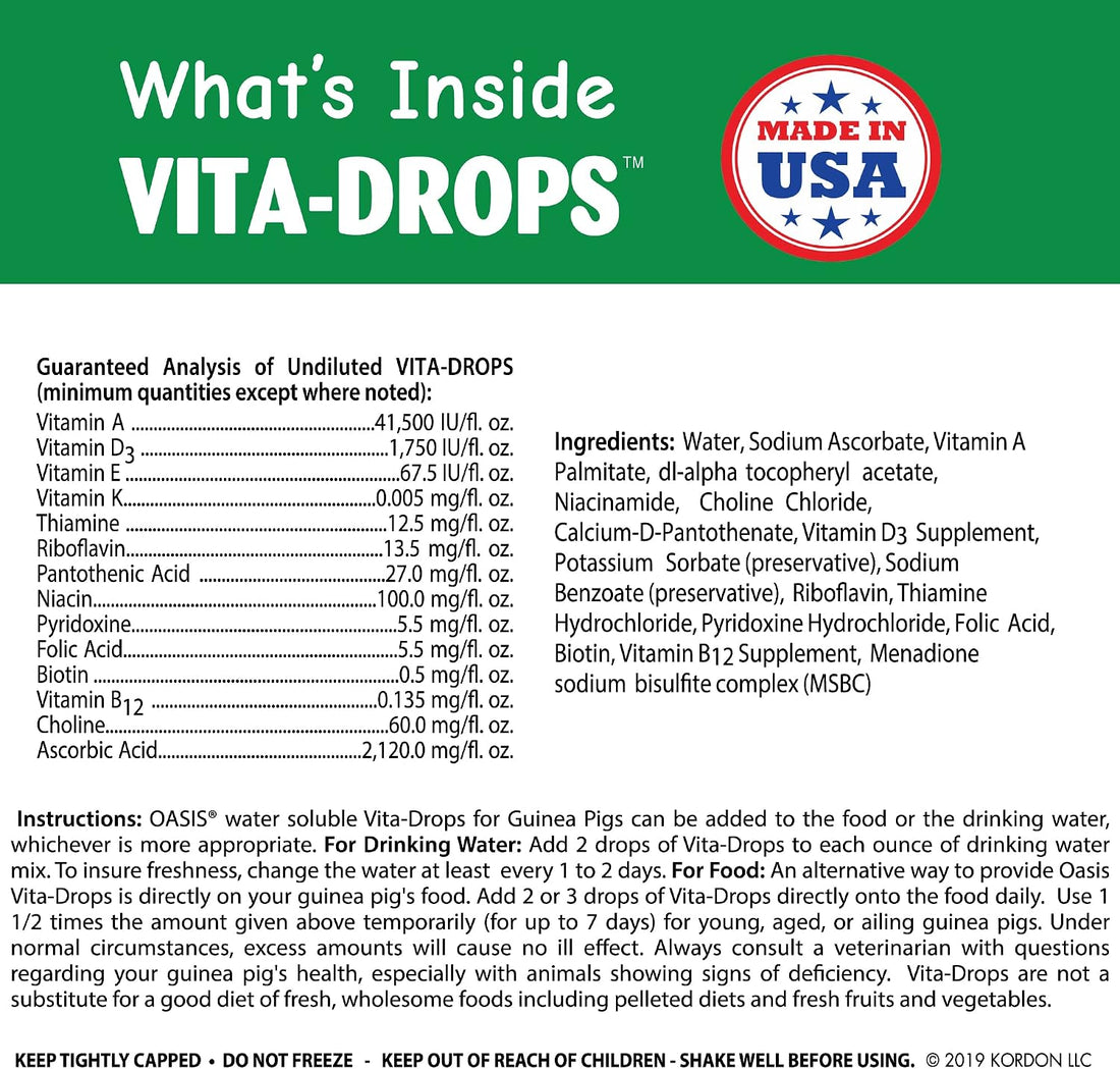 OASIS # 80061 Guinea Pig Vita Drop, 2-Ounce