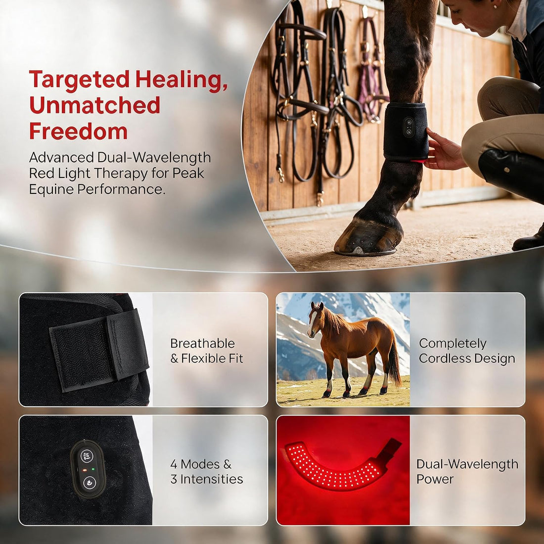 Wearable Red Light Therapy Hoof Boots