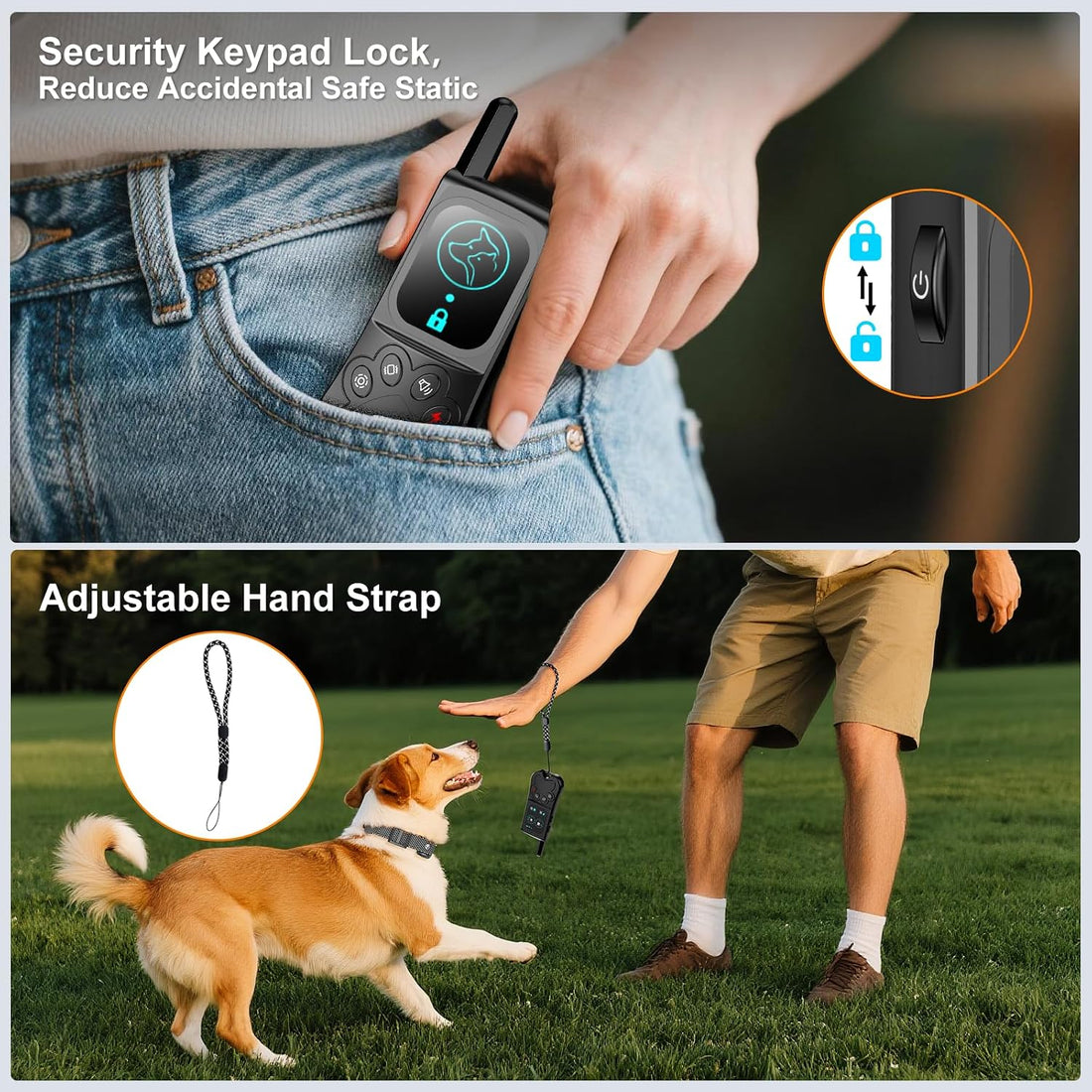 2In1 Wireless Dog Collar Fence System & Training Collar 2Pack