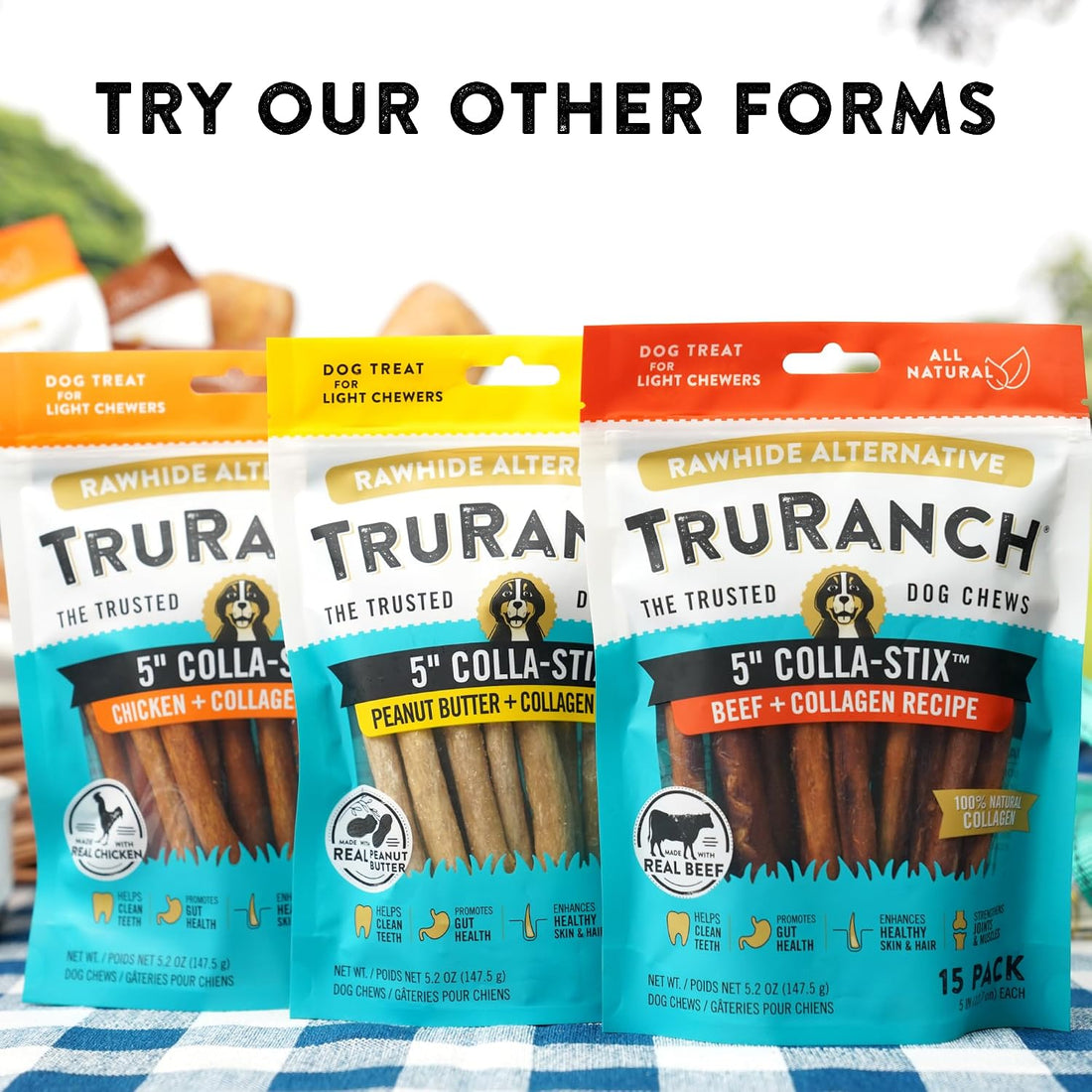 TRURANCH Large Pork Skin Rolls - Chicken-Wrapped Jerky Collagen Rolls