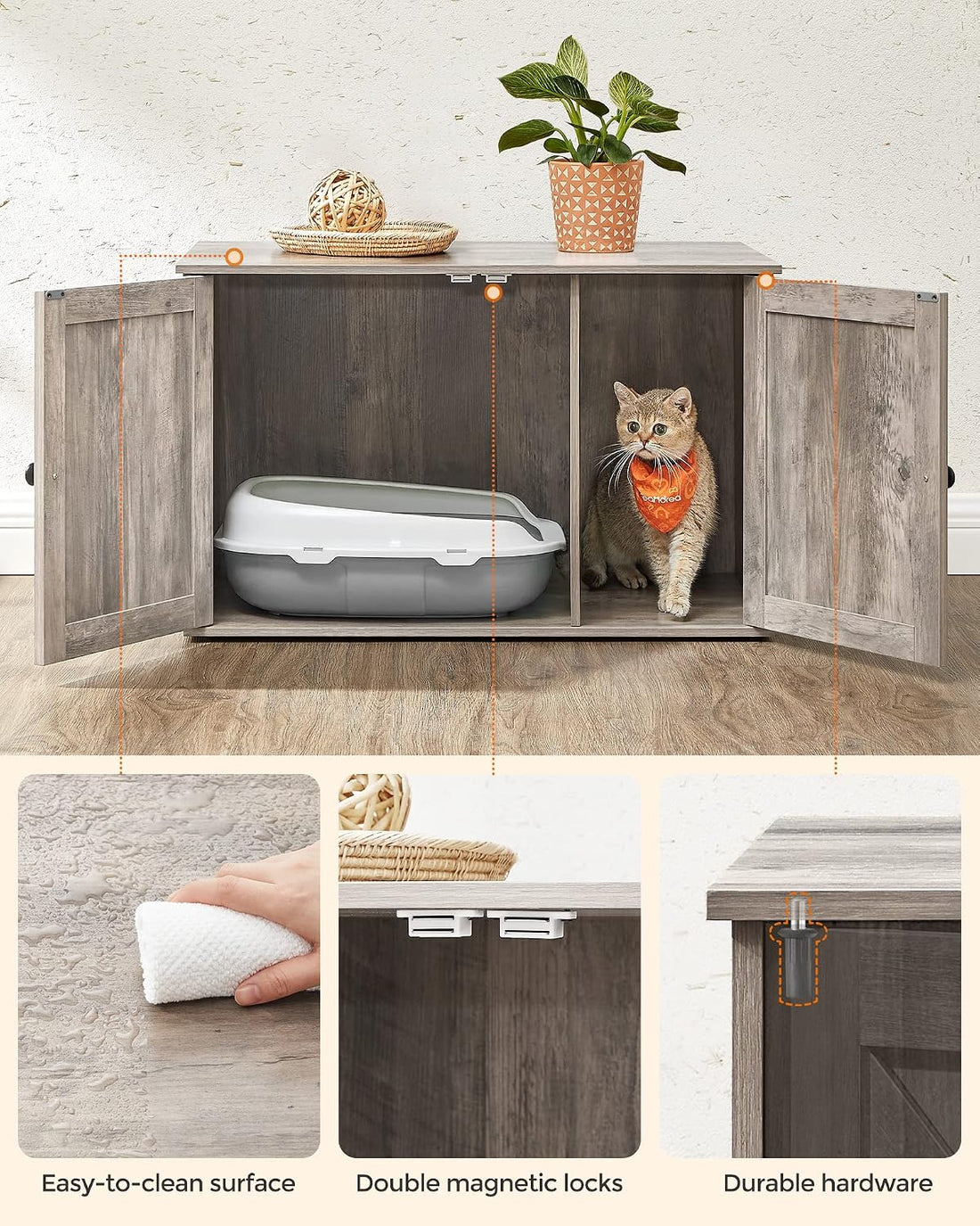 Feandrea Cat Litter Box Enclosure