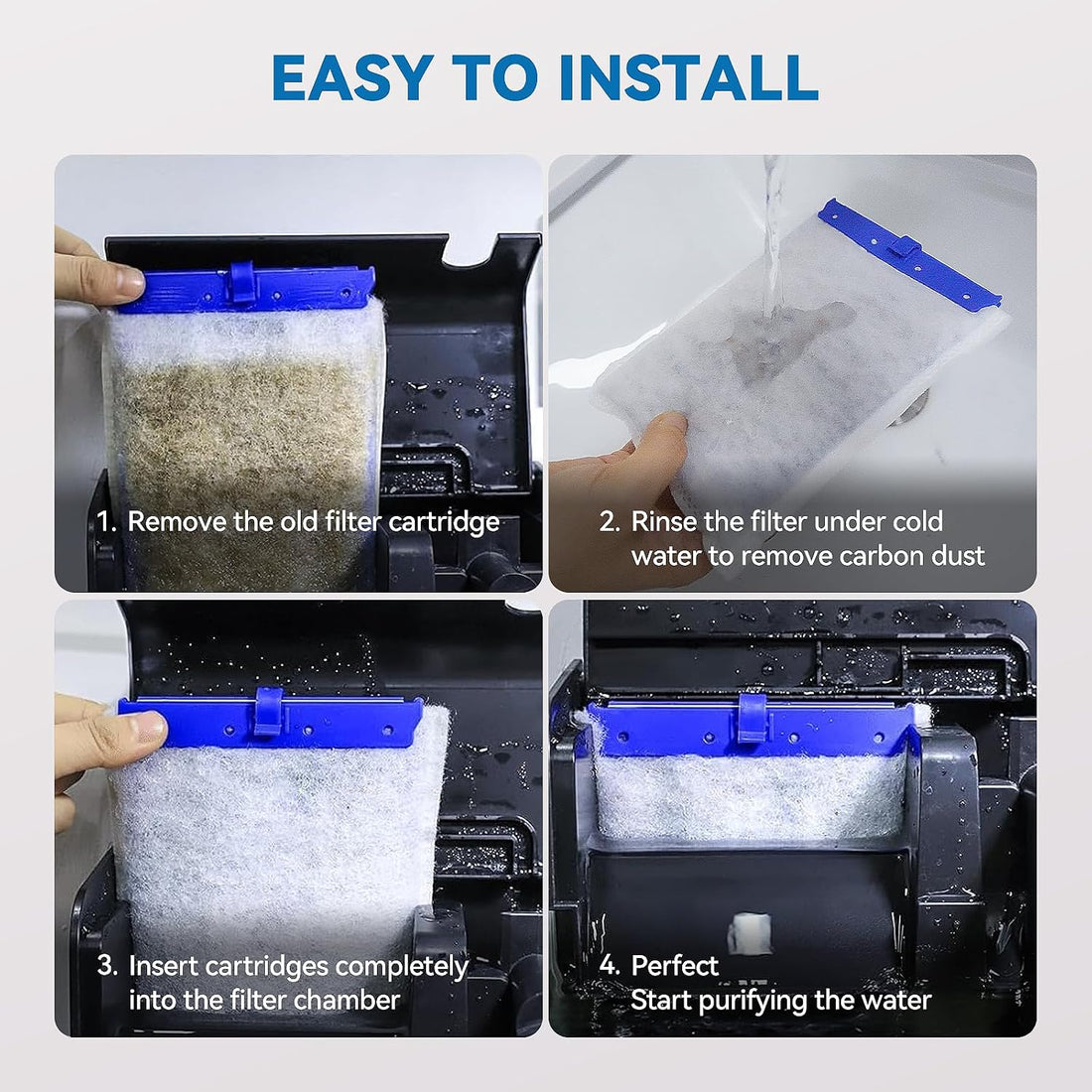 Upgraded 16-Pack Large Filter Cartridges for Tetra Whisper Bio Bag