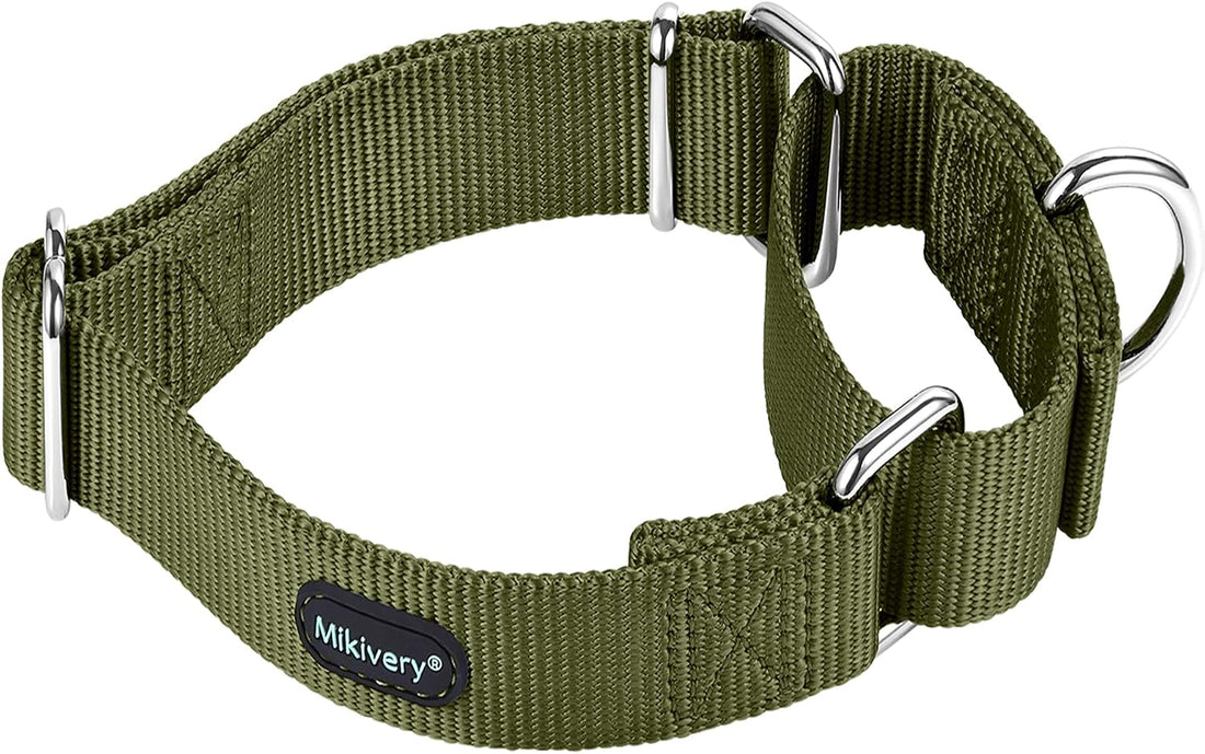 Mikivery Martingale Dog Collar Nylon Adjustable and Safety Training