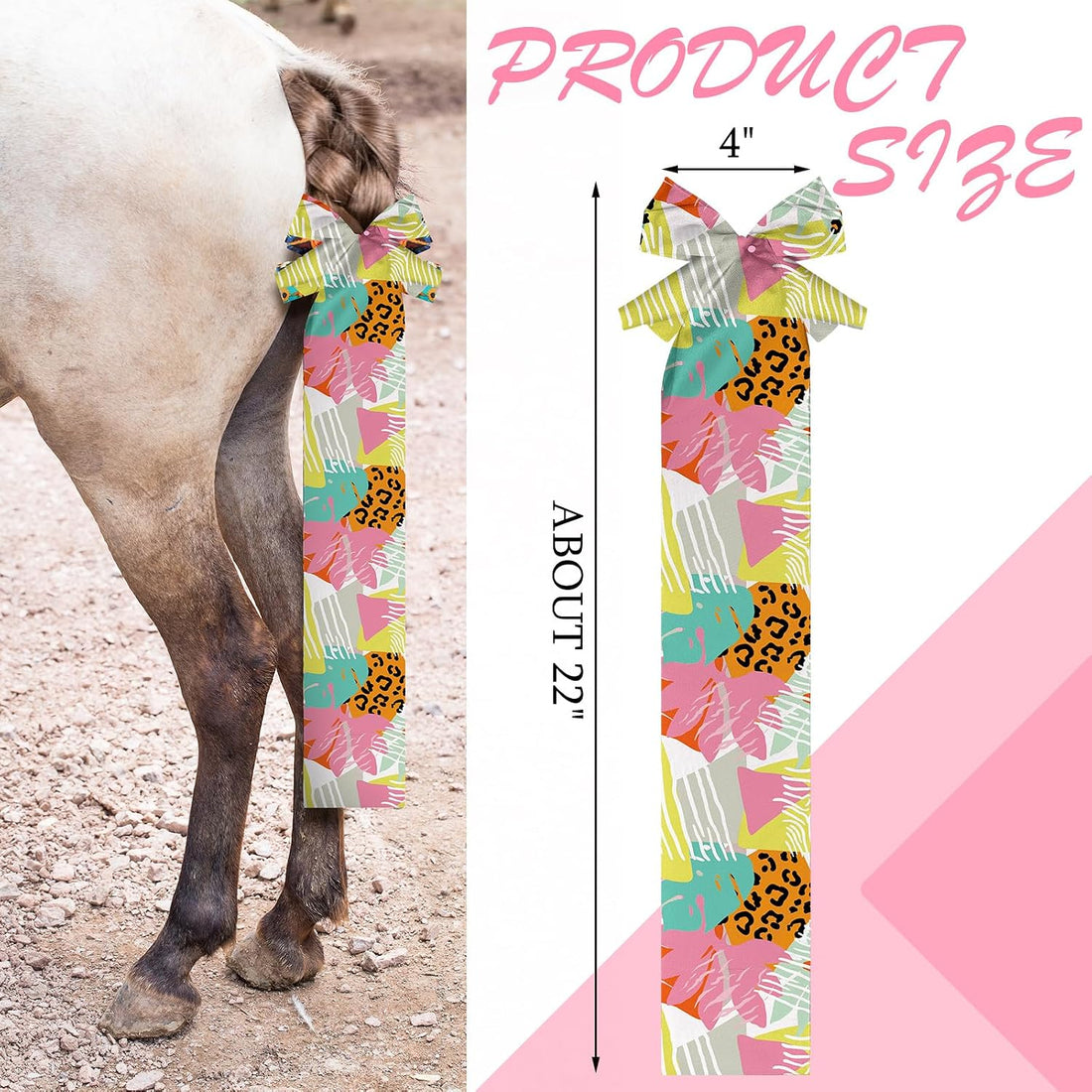 Eccliy 8 Pcs Horse Tail Bag Breathable Guard Stretchy 22" Slip on
