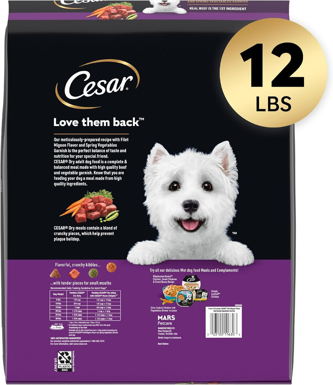 Cesar Small Breed Dry Dog Food for Small Dogs