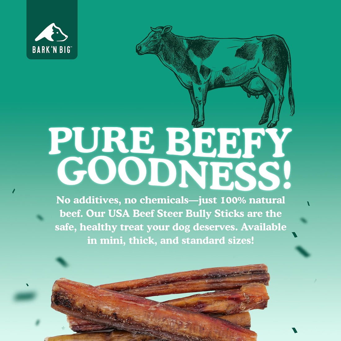 Thick Odor Free Steer Bully Sticks 5-6 Inch 12 Count