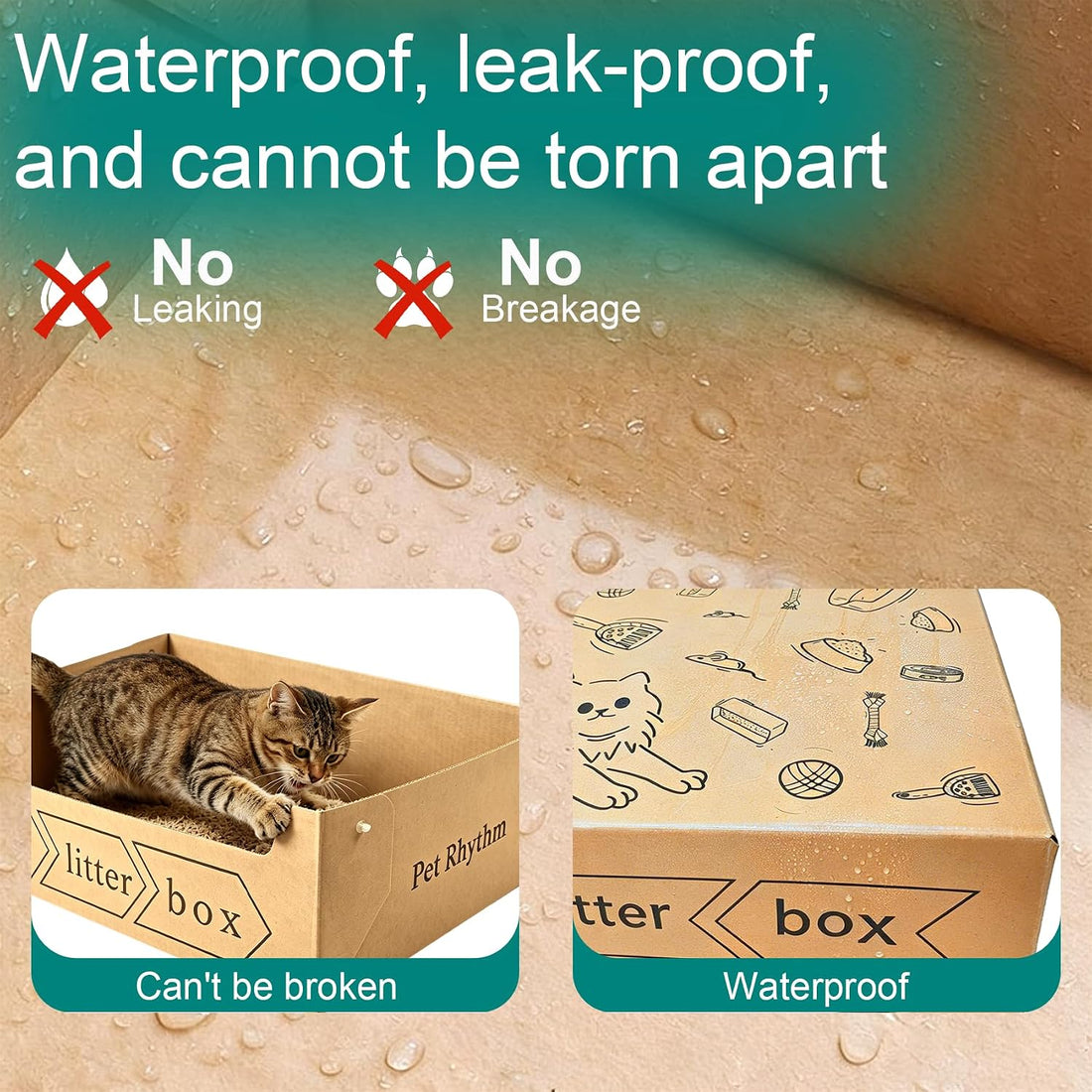 Disposable Cat Litter Box for Big Cats 3 Pack (20''x16''x6'')