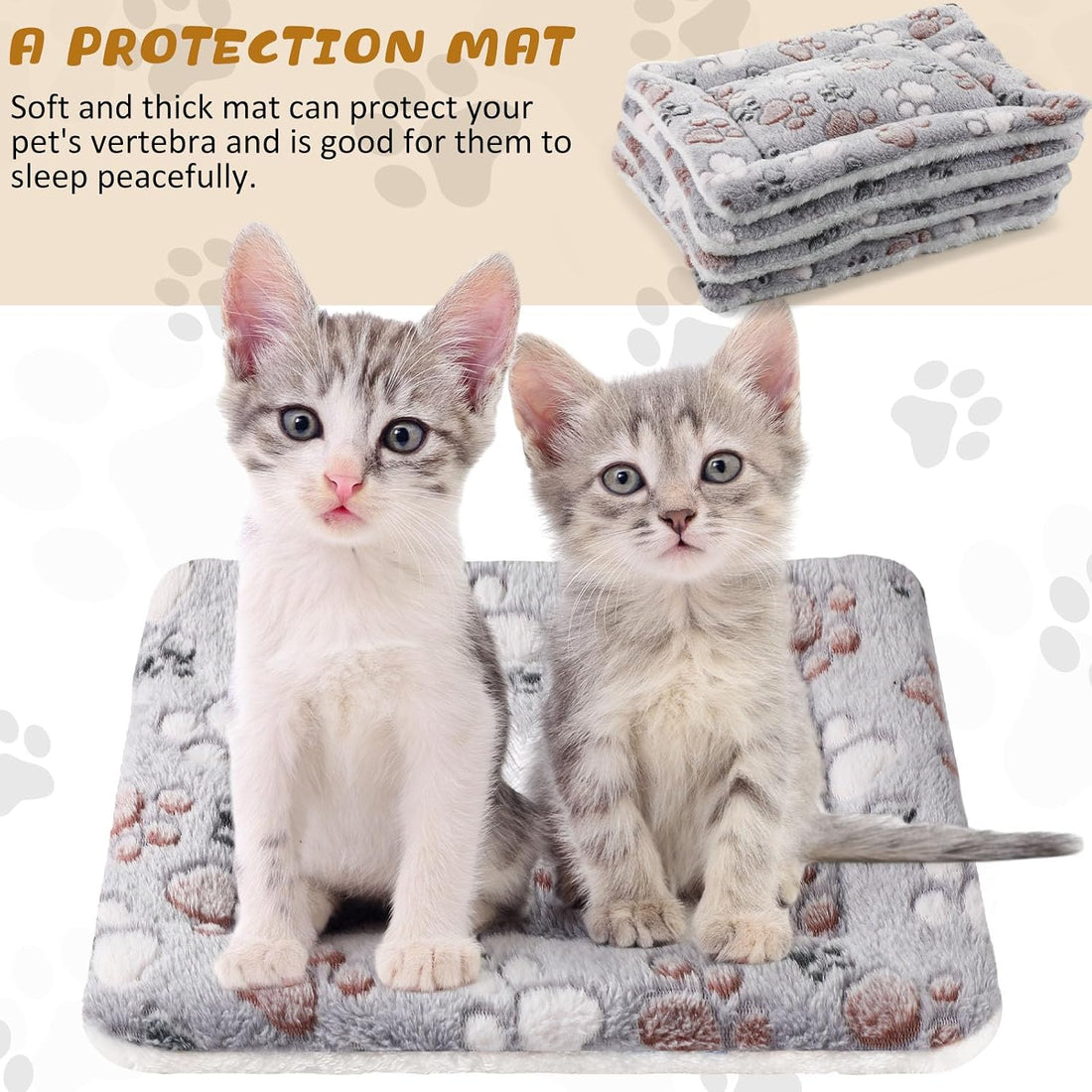Tuanse 4 Pack Soft Pet Bed Mat Small Dog Crate Fleece