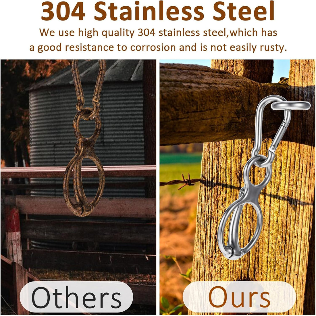 MAQUITA Horse Tie Ring, Safe Tie Horse Supplies, Humane Way Tie Ring