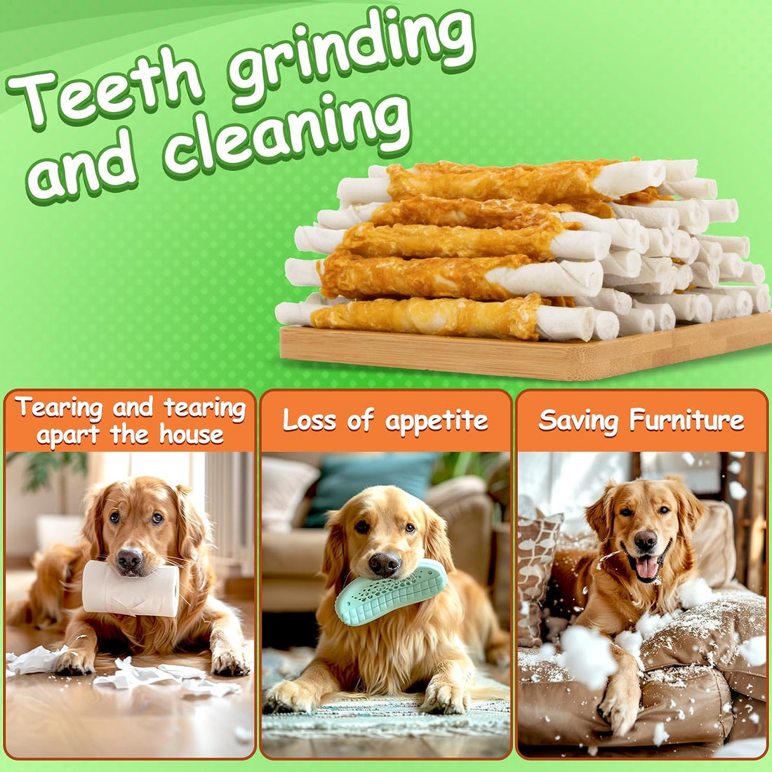 MAQIHAN Chicken Wrapped Rawhide Dog Treats
