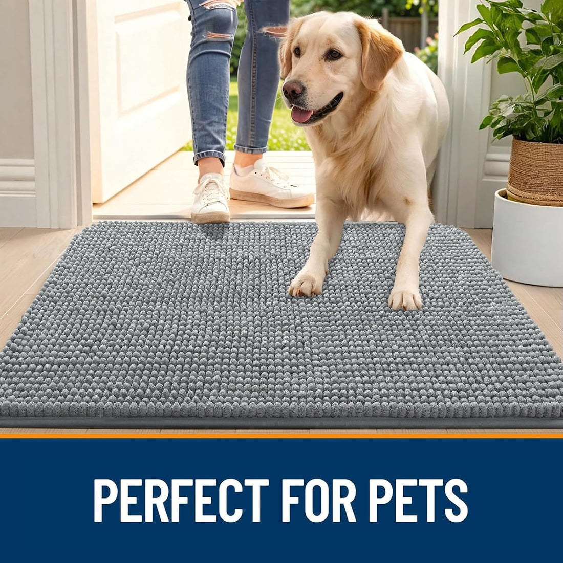 OLANLY Dog Door Mat for Muddy Paws 30x20
