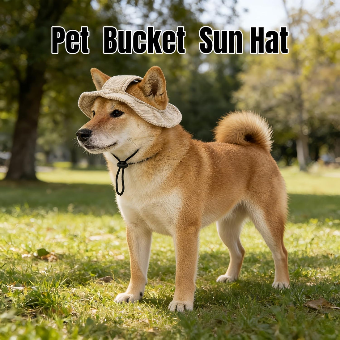 Corduroy Dog Sun Hat with Ear Holes