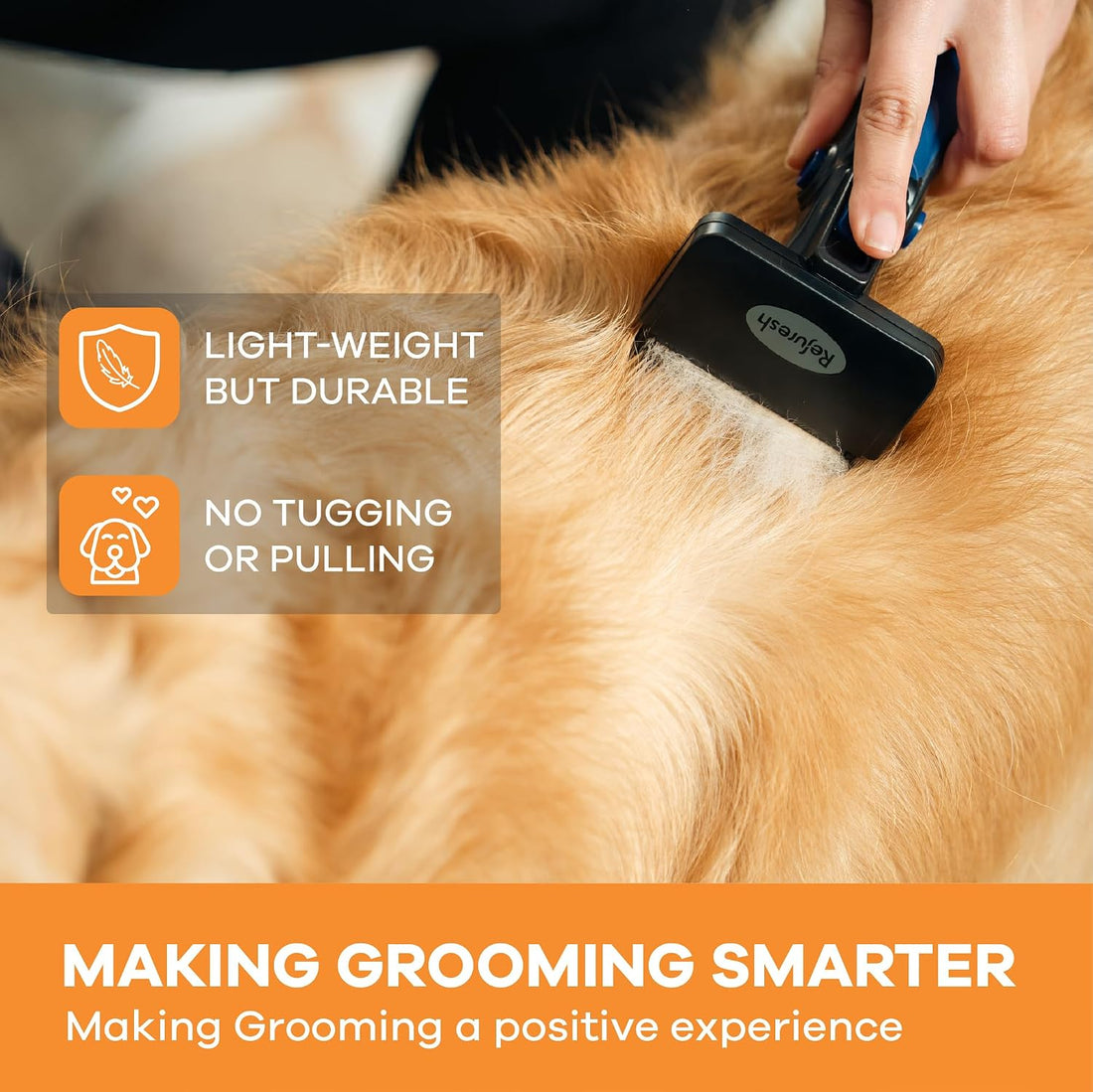 Deshedding Brush for Long Hair Dogs & Cats