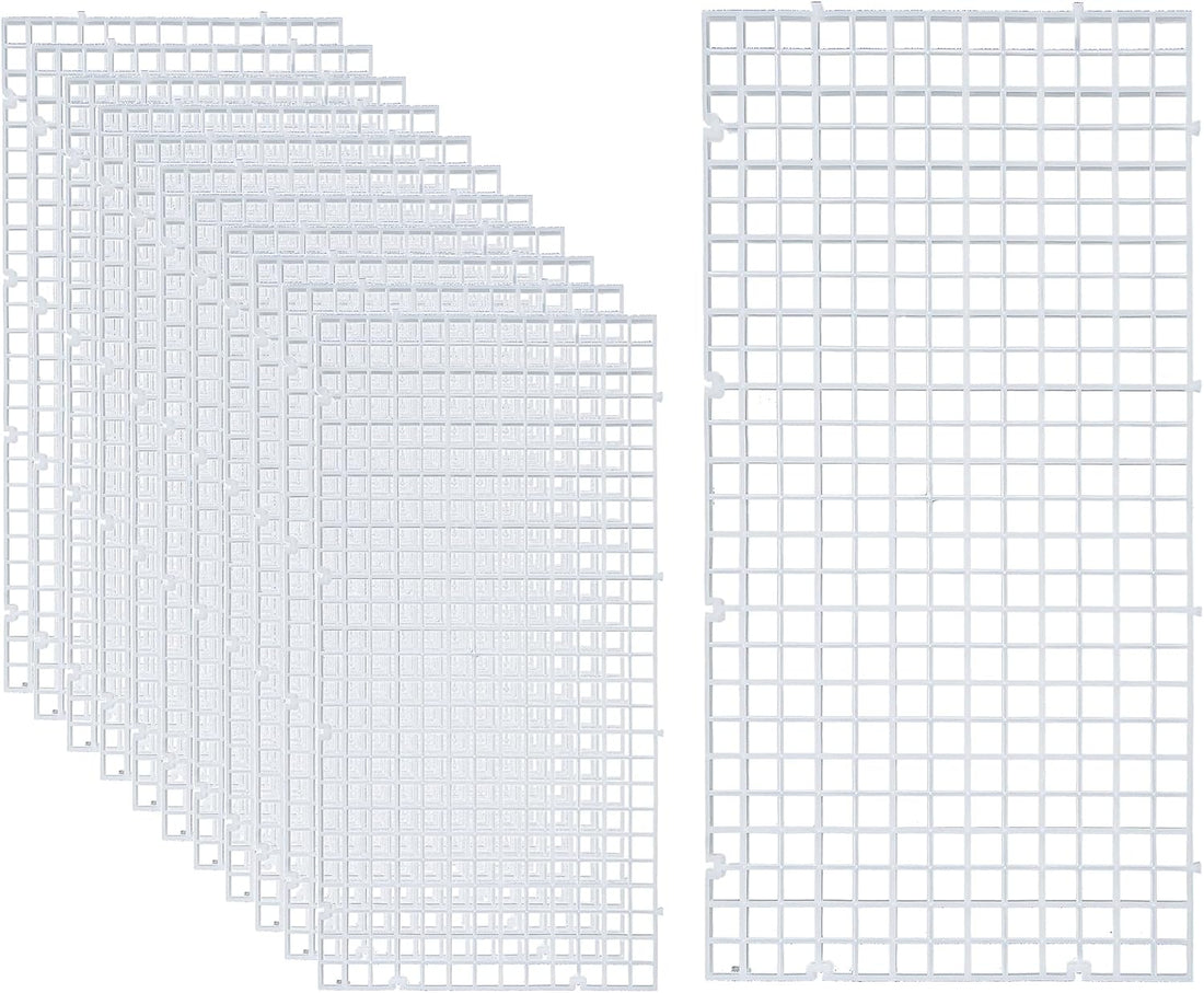 ALEGI 12 Pcs Aquarium Fish Tank Divider Plastic Egg Crate, L