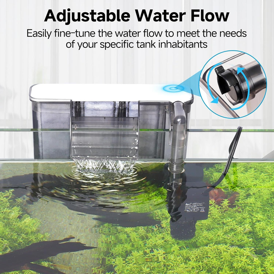 AQQA Quiet 20-30 Gallon Fish Tank Filters