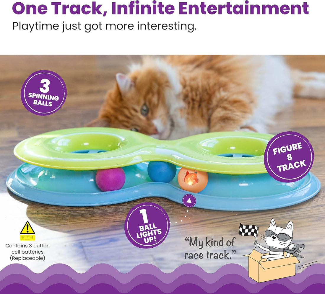 Catstages Infinity Ball Track for Cats, 3 Balls Included, 17.4"