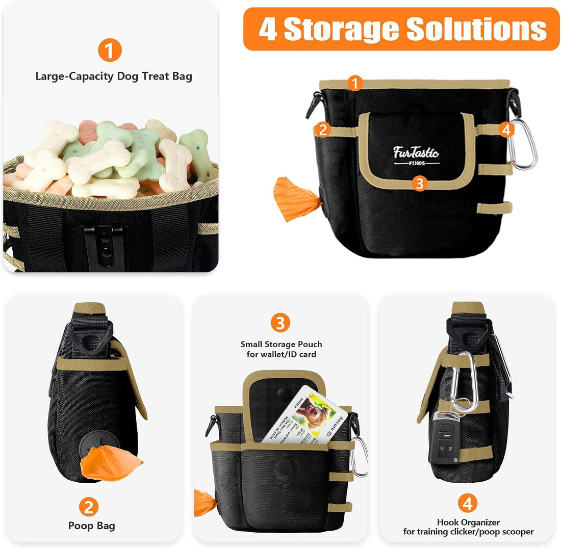 Dog Treat Pouch with Magnetic Closure for Pet Training