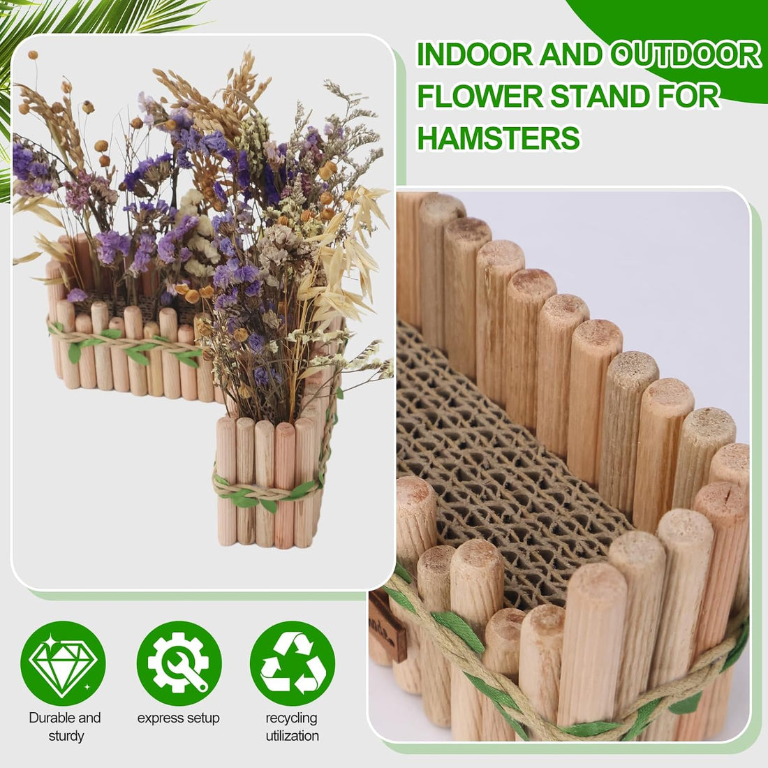 Hamster Cage Sprays Flower Foraging Holder