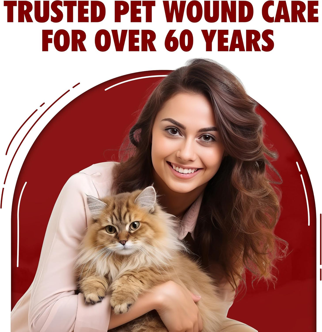 Pet Wound Care Spray with Trigger, Animal Wound Cleaner, 16 oz
