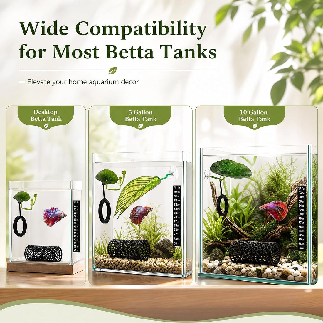 11 Pcs Betta Fish Accessory Kit, Aquarium Decorations Starter Set