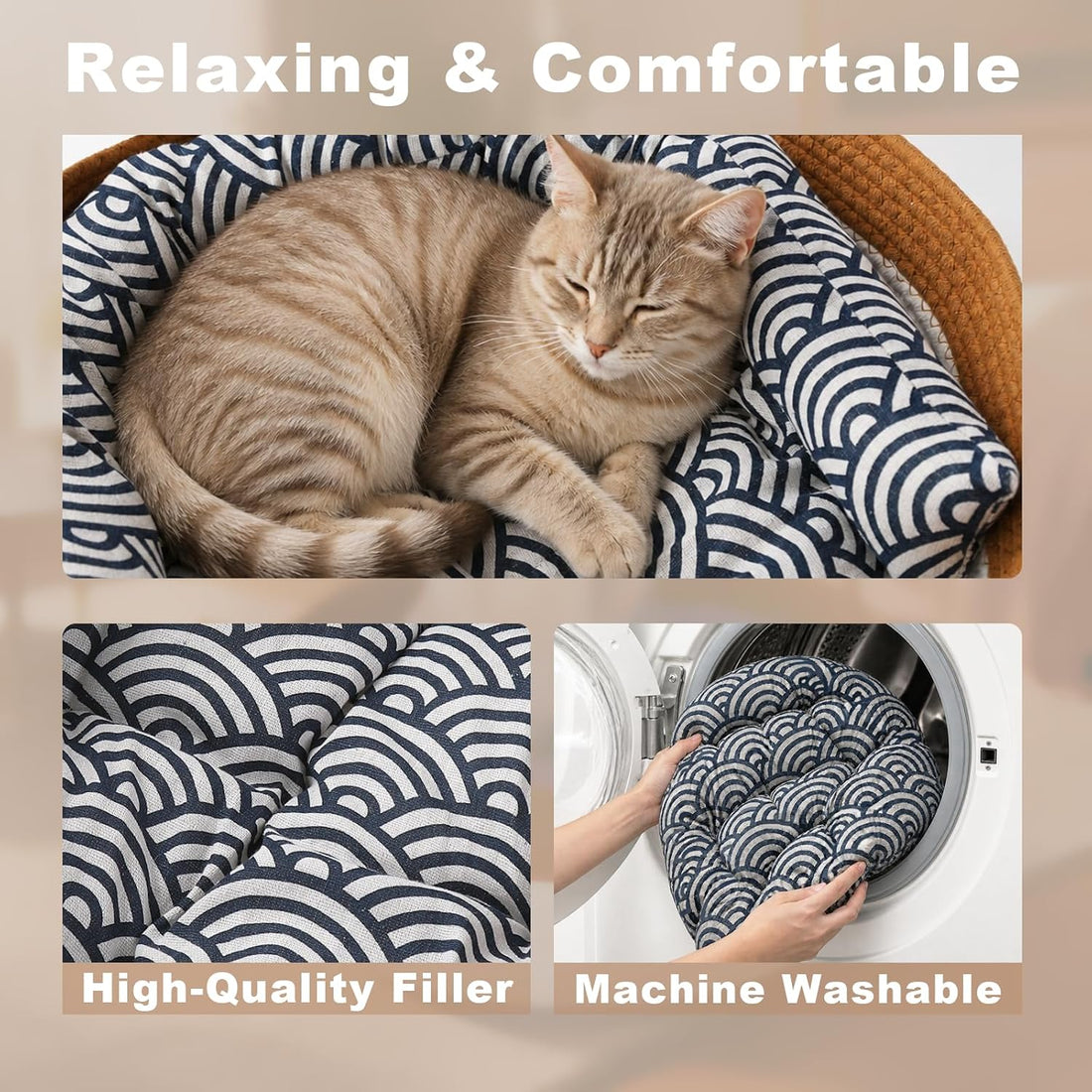 Stimuli Handwoven Cat Basket,Instinct Basket for Cats Basket Bed,Cat