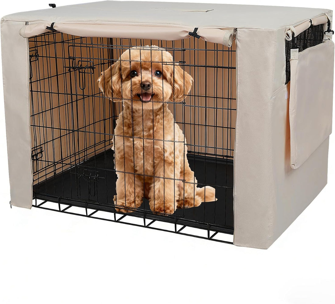 Deblue Dog Crate Cover, Durable Polyester Indoor Pet Kennel Cover
