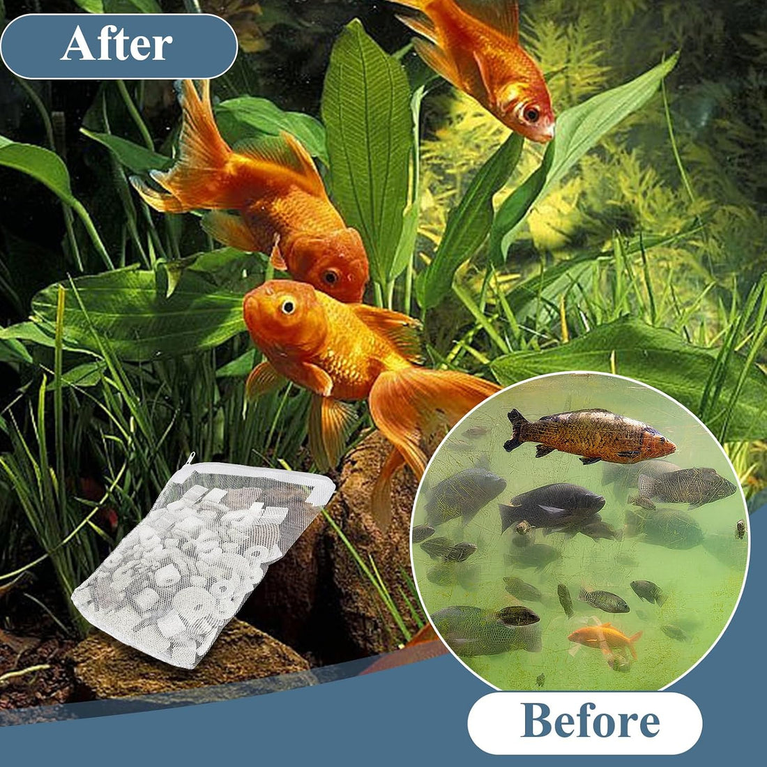 16 PCS Aquarium Filter Media Bags for Activated Carbon and Ceramic