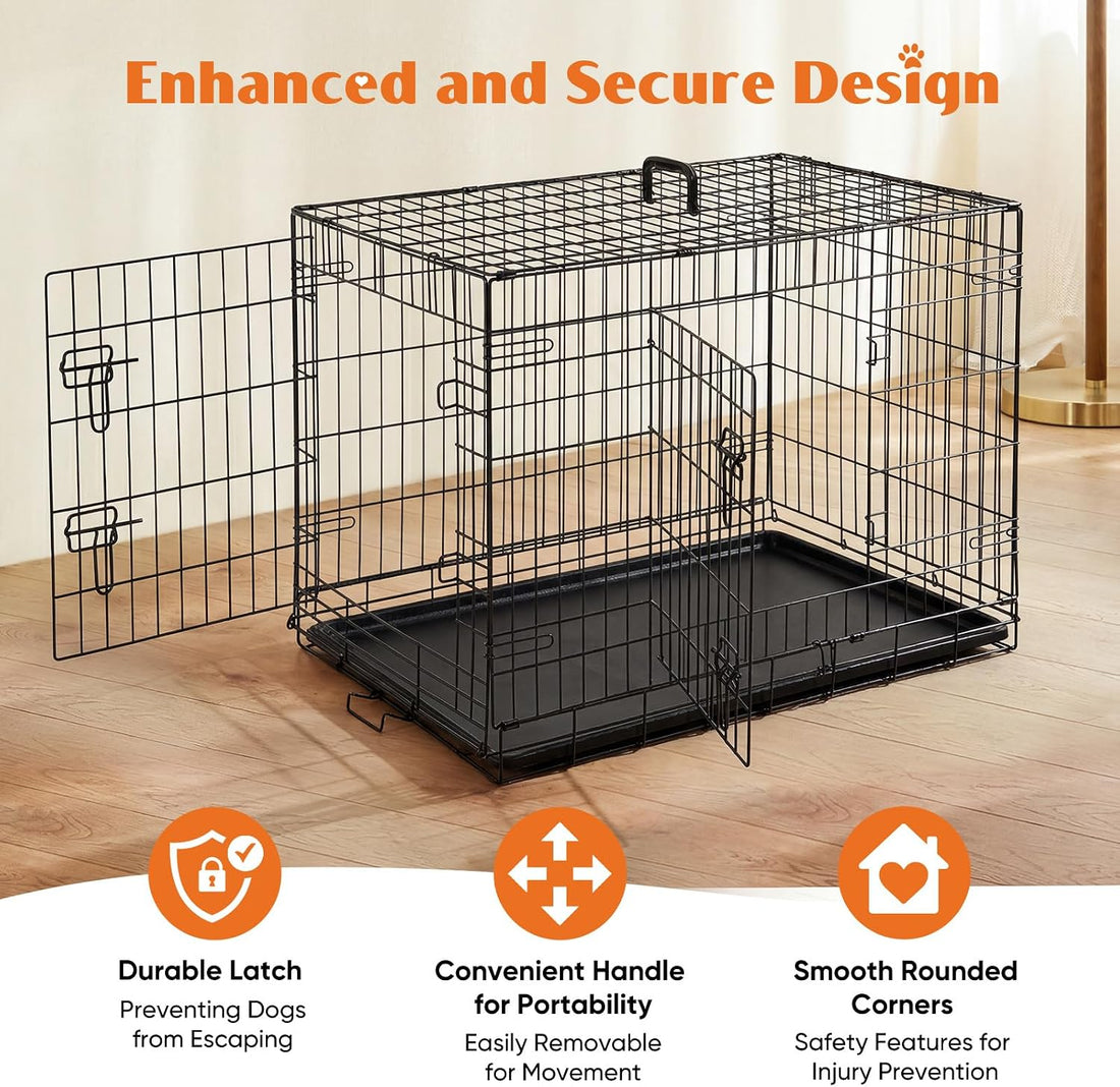 Sweetcrispy 36 Inch Dog Crate, Medium Dog Cage