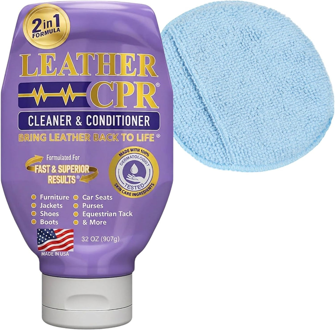 Leather CPR Cleaner & Conditioner Kit with Applicator Sponge & Towels
