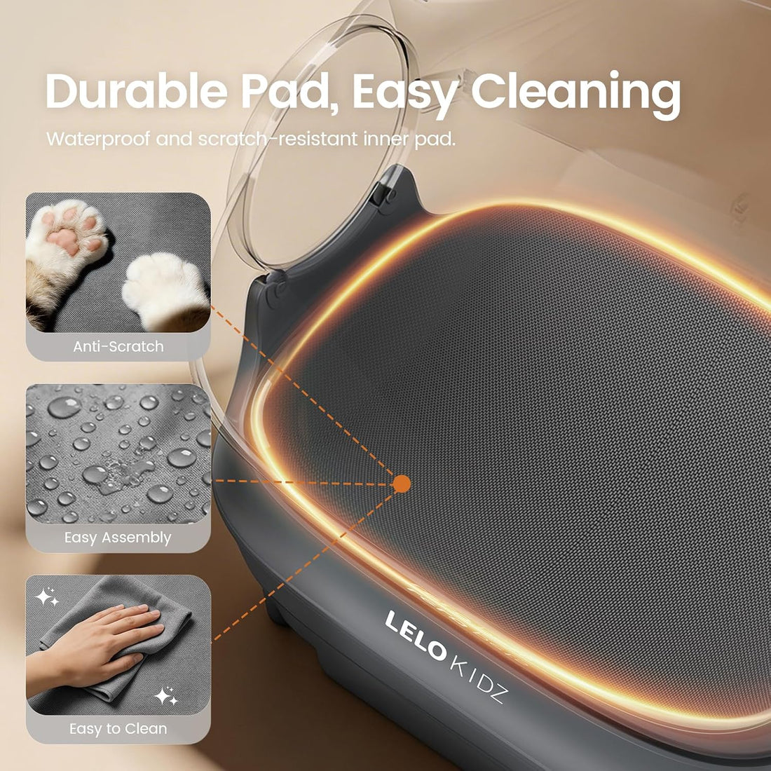 Self Cleaning Litter Box, Open Top 105L Automatic Litter Box