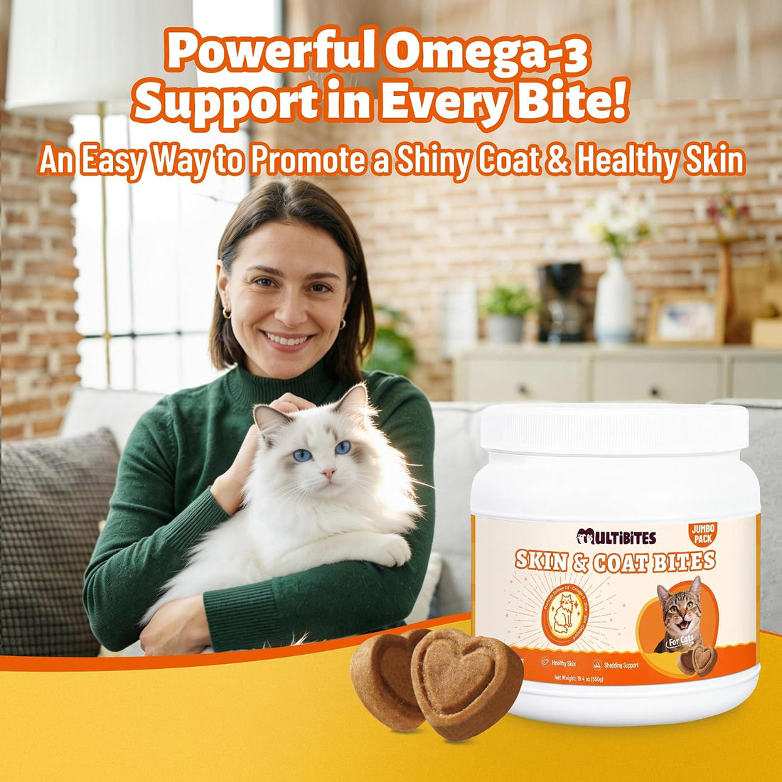 MUITIBITES 19.04 oz Skin & Coat Supplement for Cats