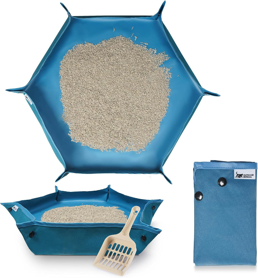 OutdoorBengal Go Litter™ Portable Travel Litter Box Set for Cats