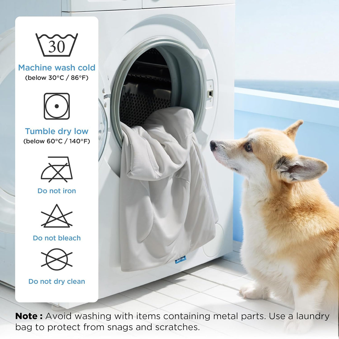 Bedsure Breathable Lightweight Cooling Blanket for Large Dogs