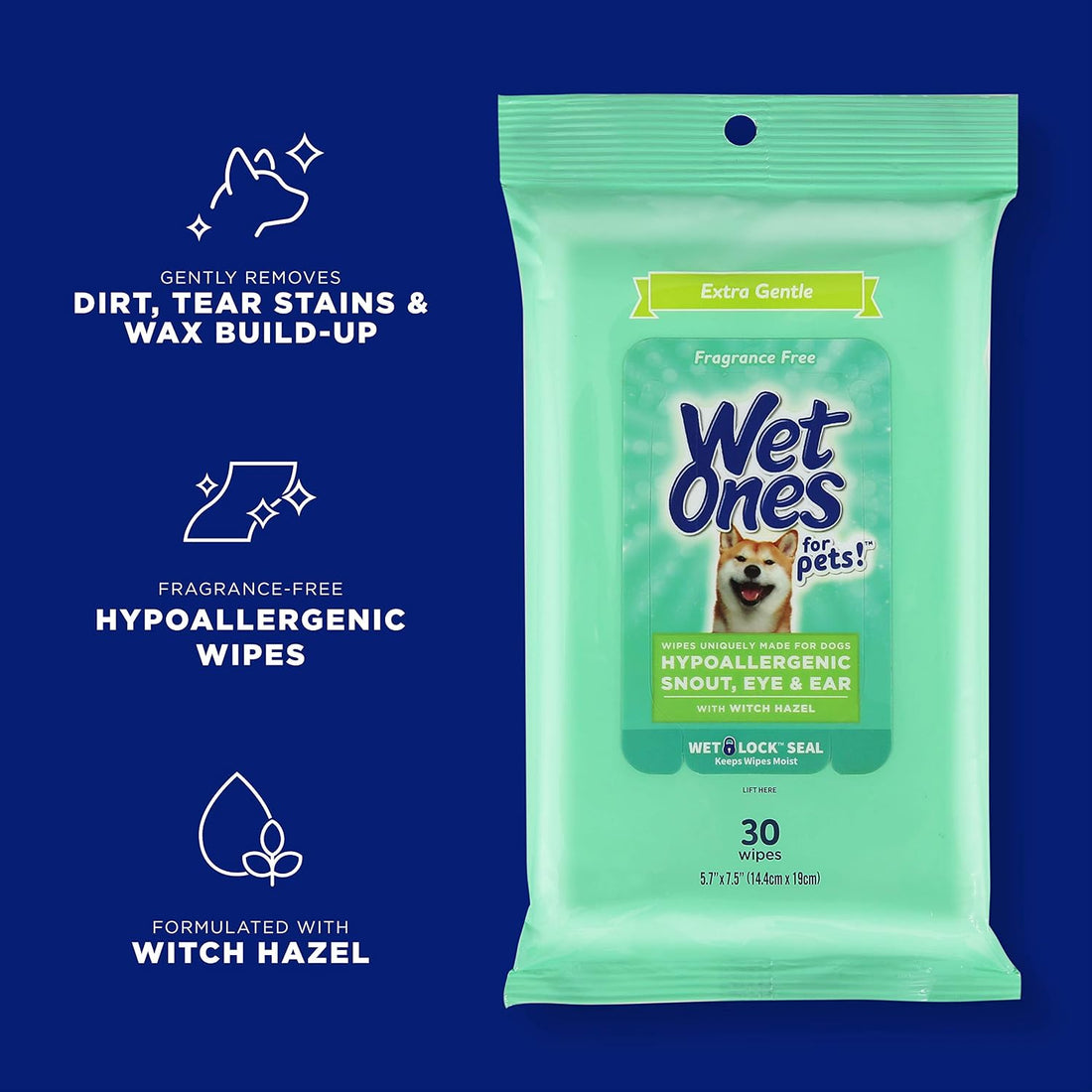 Wet Ones for Pets Extra Gentle Dog Wipes with Witch Hazel