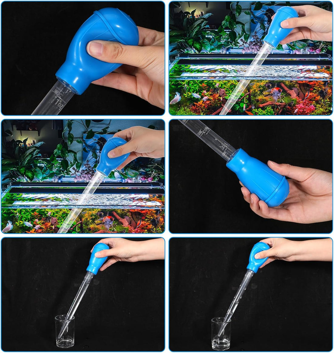 Aquarium Cleaning Dropper, 30ml Aquarium Clean Pipette Dropper