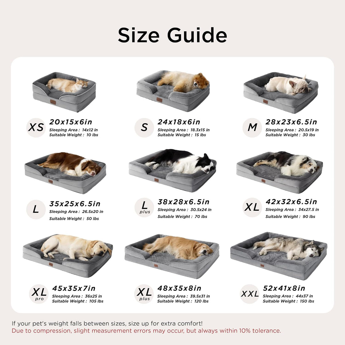 Bedsure Orthopedic Dog Beds Large Sized Dog