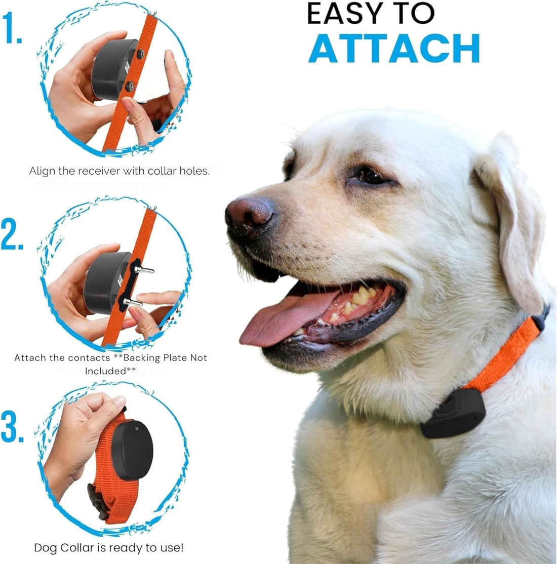 3/4" Orange Replacement Collar Strap