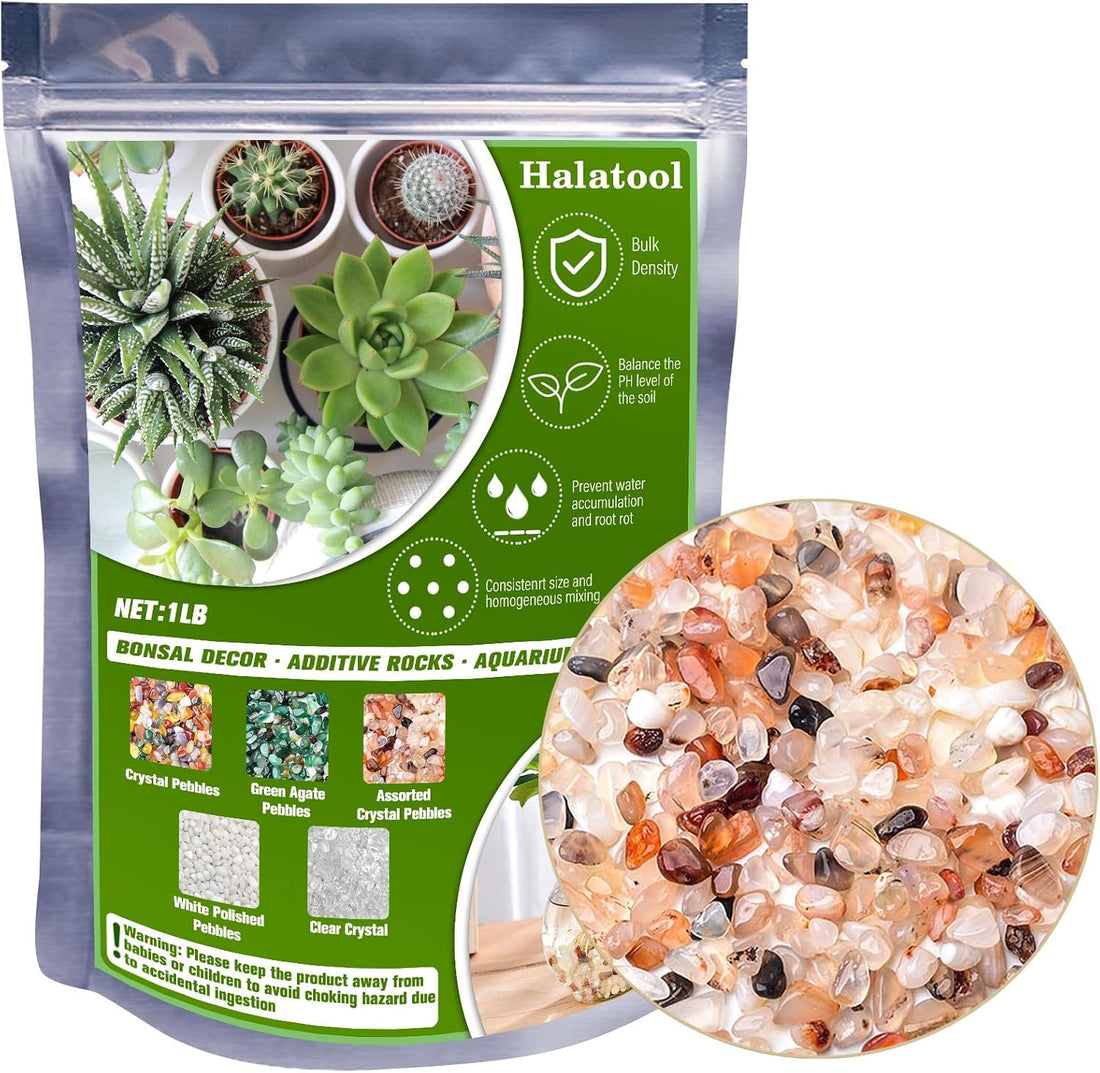 Halatool 2.2LB Green Agate Aquarium Gravel