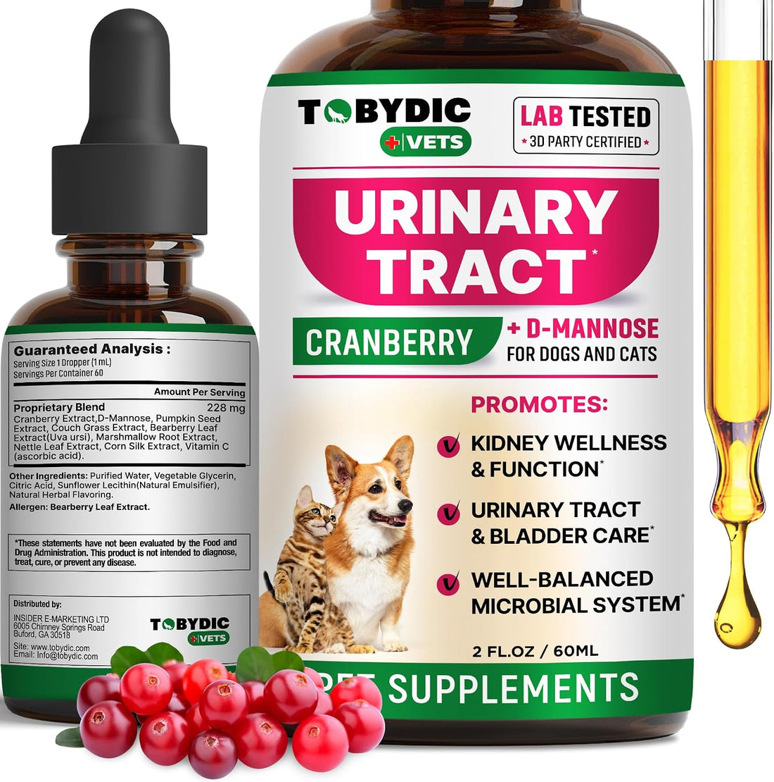 Cat & Dog Natural UTI Support & Urinary Tract Infection Treatment