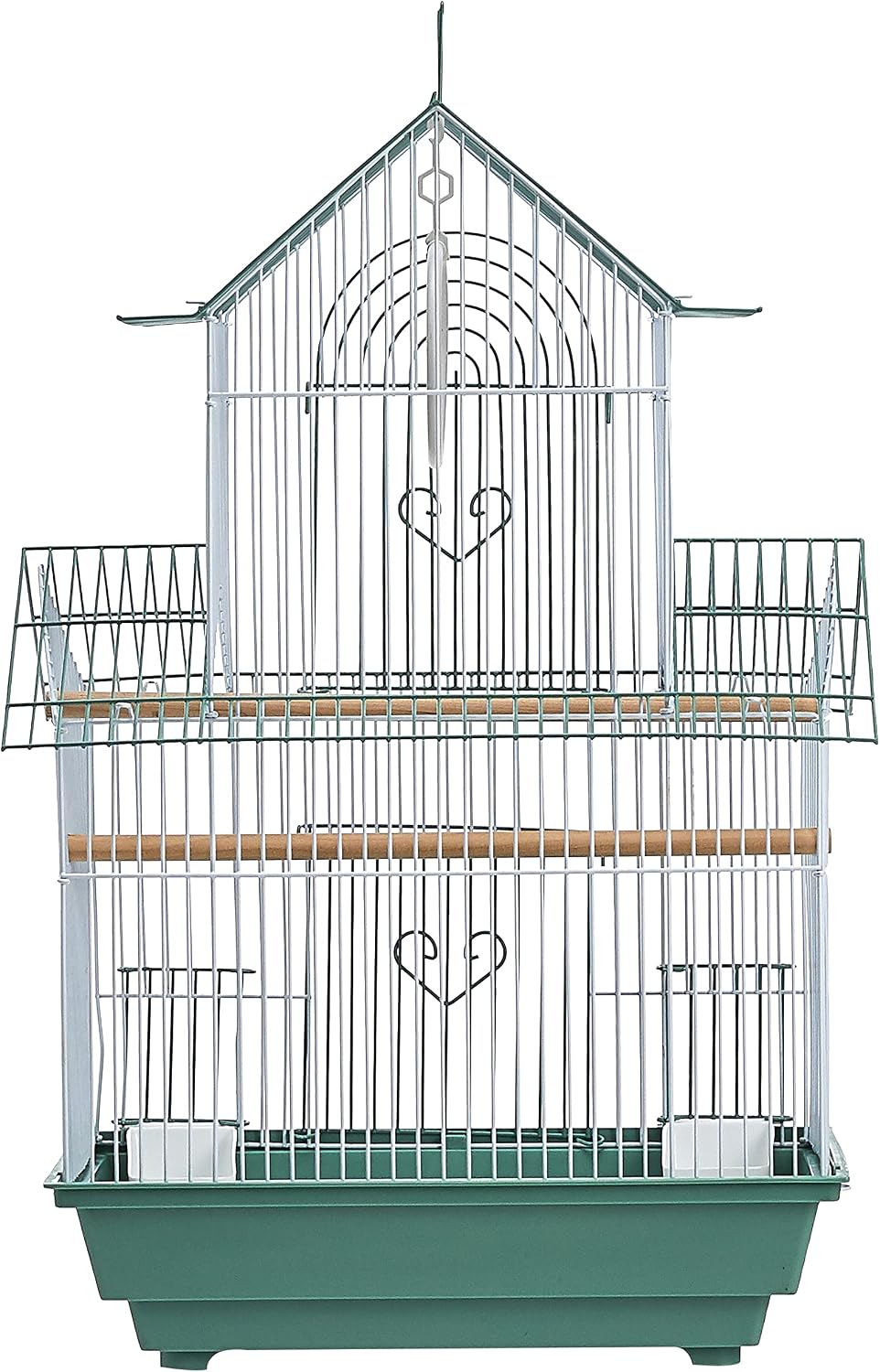Prevue Hendryx SP1720-4 Shanghai Parakeet Cage, Green and White