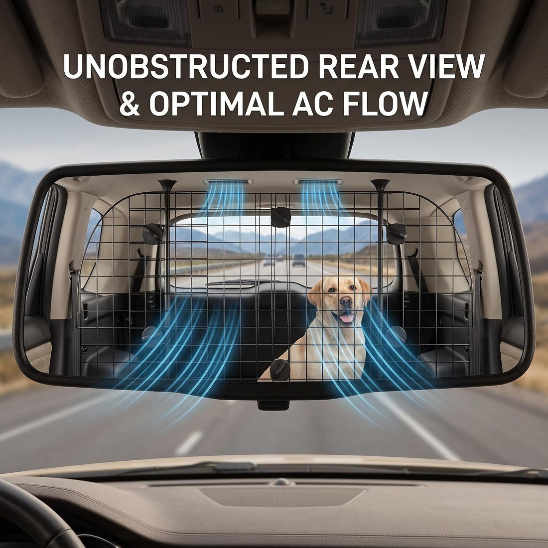 Adjustable Heavy Duty Metal Dog Car Barrier for SUVs