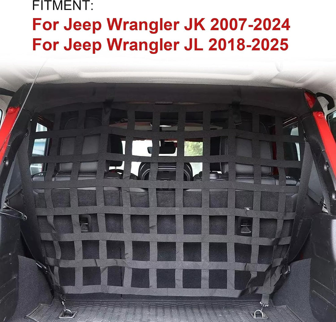 G Dog Barrier Rear Cargo Net Compatible with Jeep Wrangler