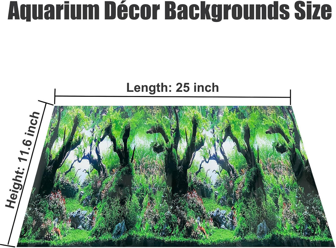 XCNO Aquarium Background Poster Fish Tank Wallpaper, Double-Sided