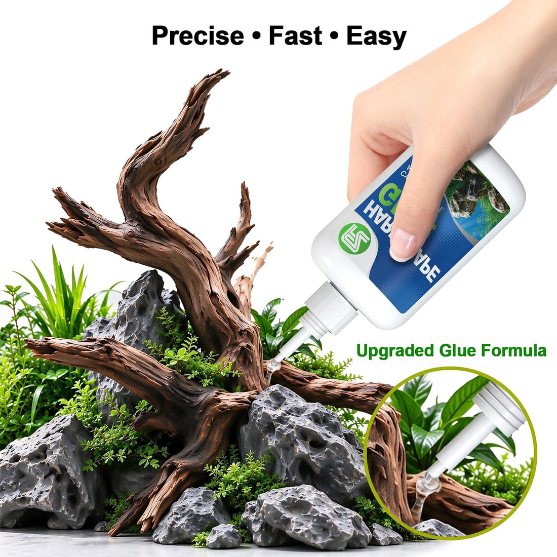 FZONE Aquarium Glue,Liquid Glue for Aquascaping Rocks