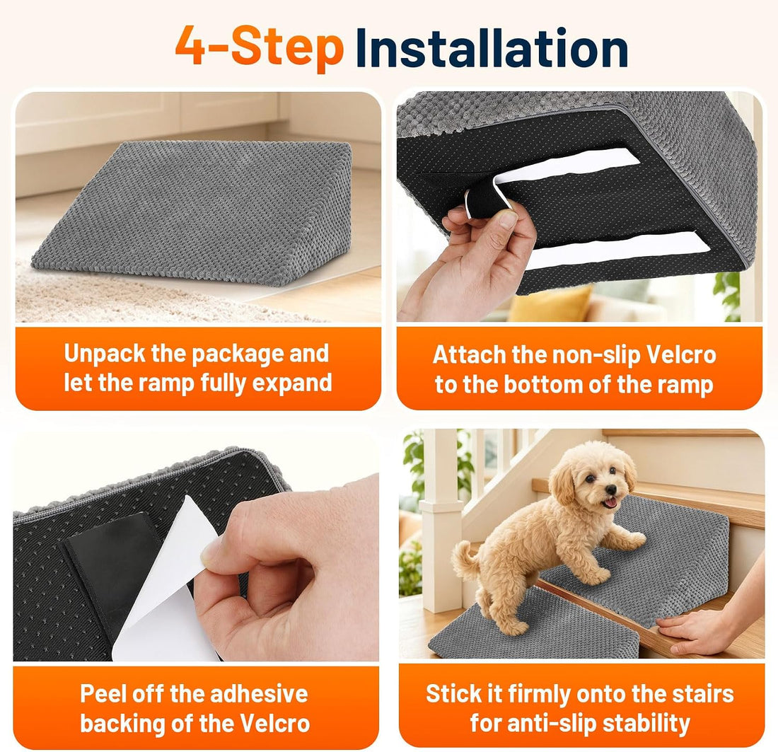 Dog Ramp for Stairs for Small, Senior, Injured Dogs & Cats