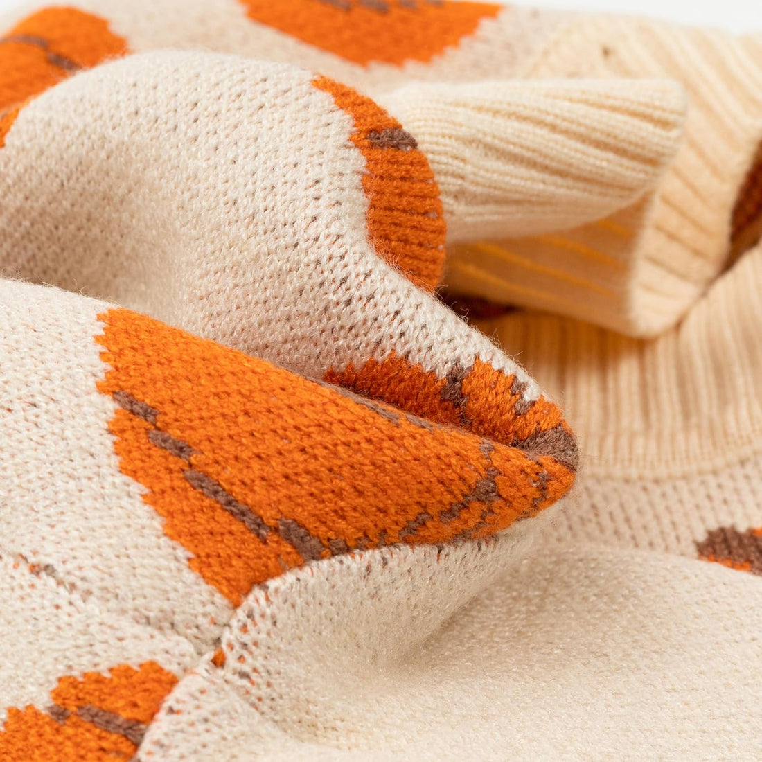 Fitwarm Pumpkin Dog Sweater, Thanksgiving Outfit for Small Dogs Boy
