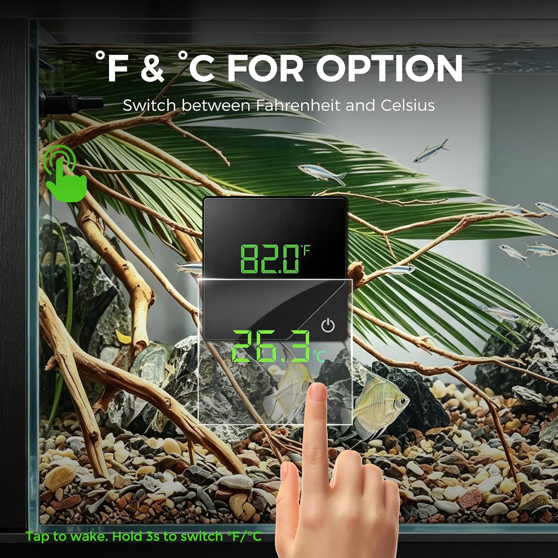 Fish Tank Thermometer, Digital Aquarium Thermometer