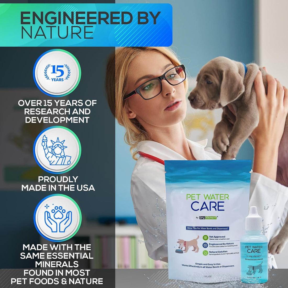 Pet Water Care - Dog and Cat Water Additive for Dental and Oral Care