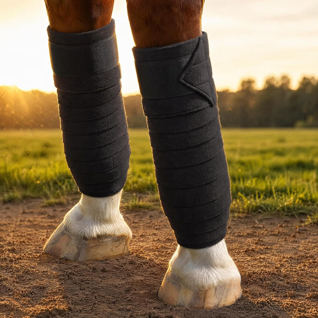 Horse Leg Bandages Professional Horse Standing Wraps Set of 2